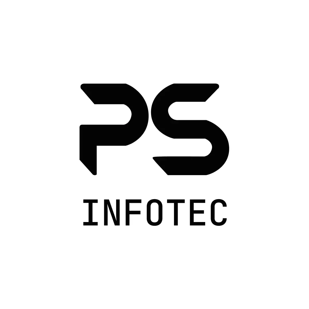 Logotipo Alternativo em Contraste com o site da PS Infotec