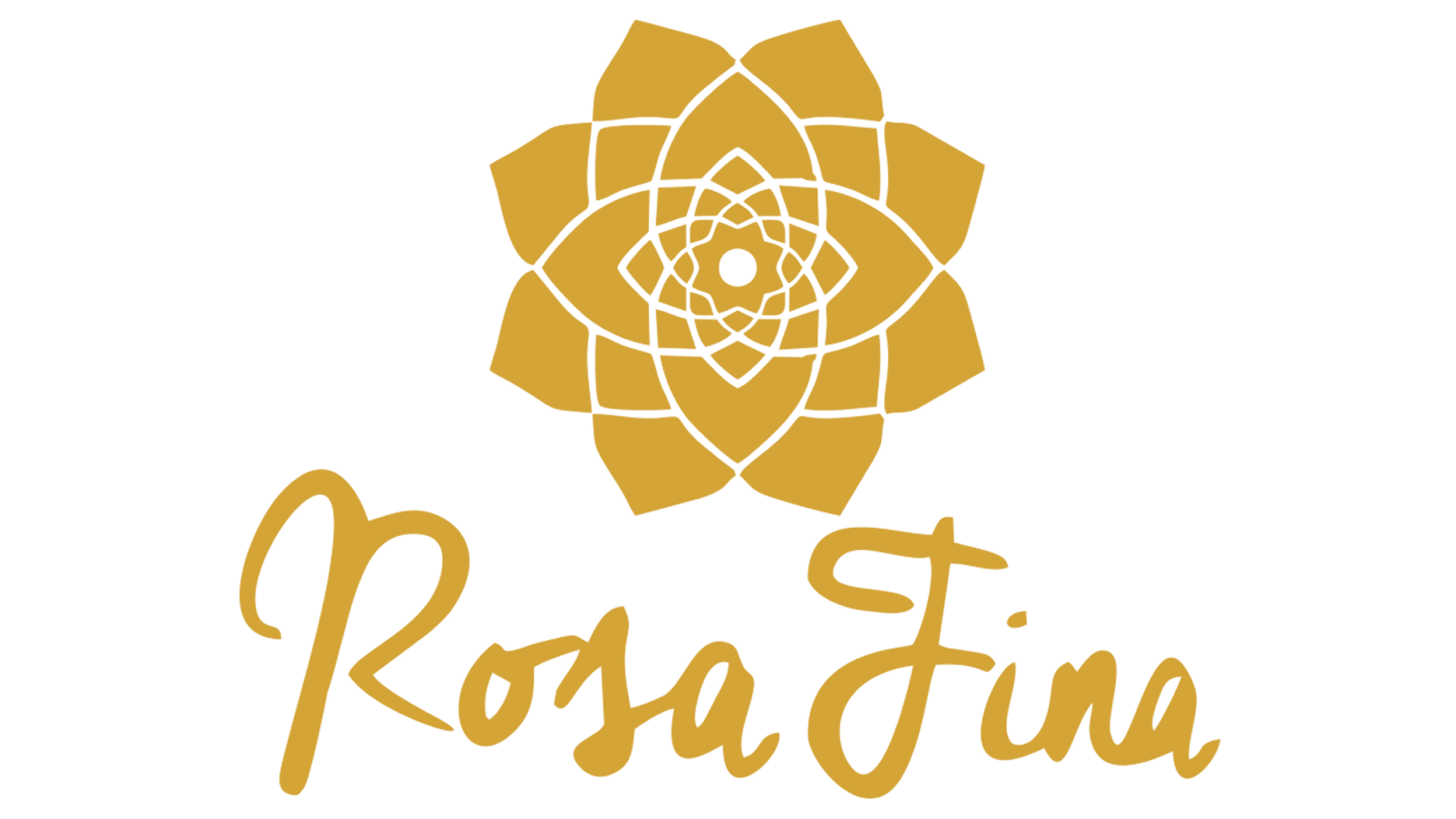 Logotipo Rosa Fina Fundo Transparente Na Cor Dourado Claro